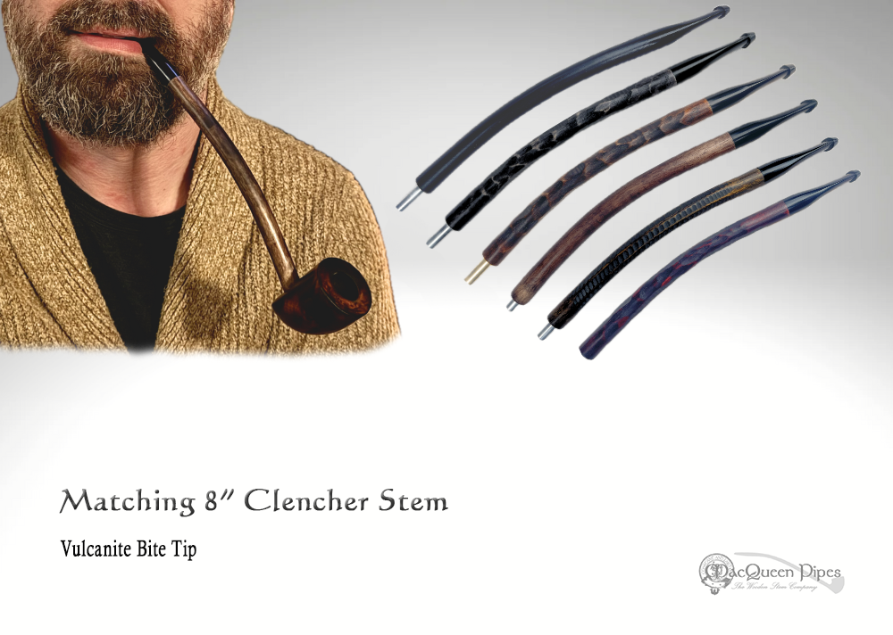 *NEW* Matching 8" Clencher Stem - MacQueen Pipes
