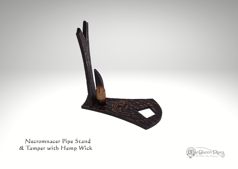 Pipe Stand & Tamper with Hemp Wick - MacQueen Pipes